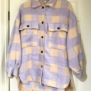 Plaid Button-Up Shacket